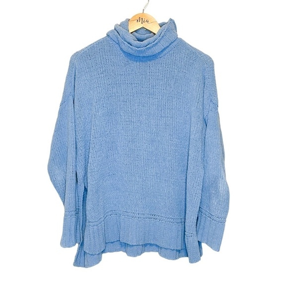 Aerie Oversized Cowl Turtleneck Side Slit Sweater Small - Picture 1 of 5